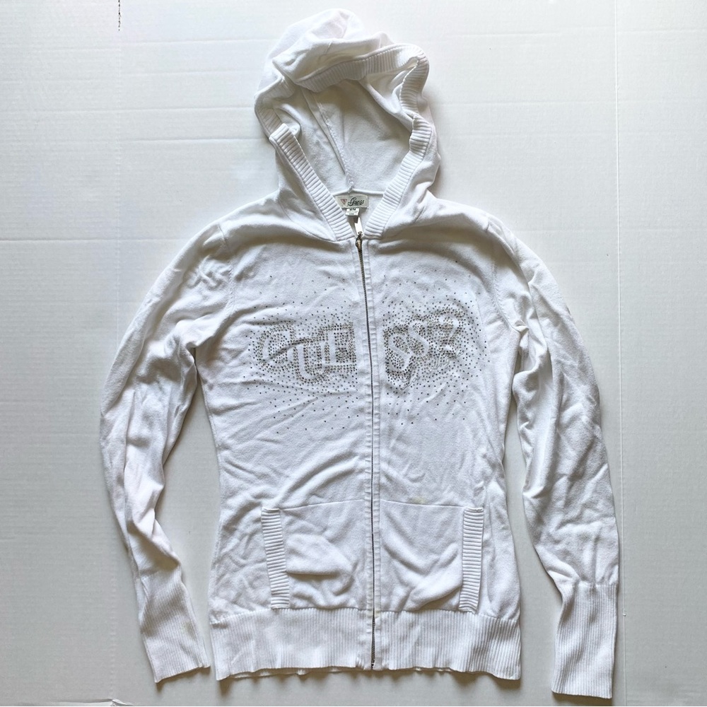 Vintage Guess Bedazzled White Jacket